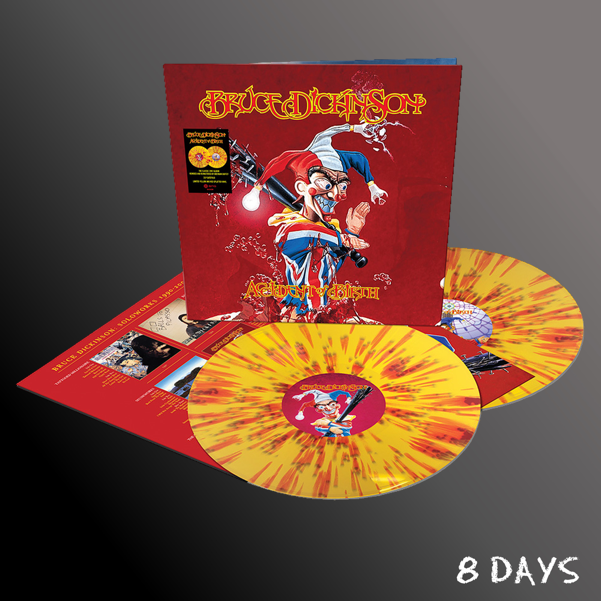 Bruce Dickinson - Accident of Birth (2026 Remix) - Yellow & Red Splatter Limited Edition Vinyl 2LP | Pre-Order 17.10.26