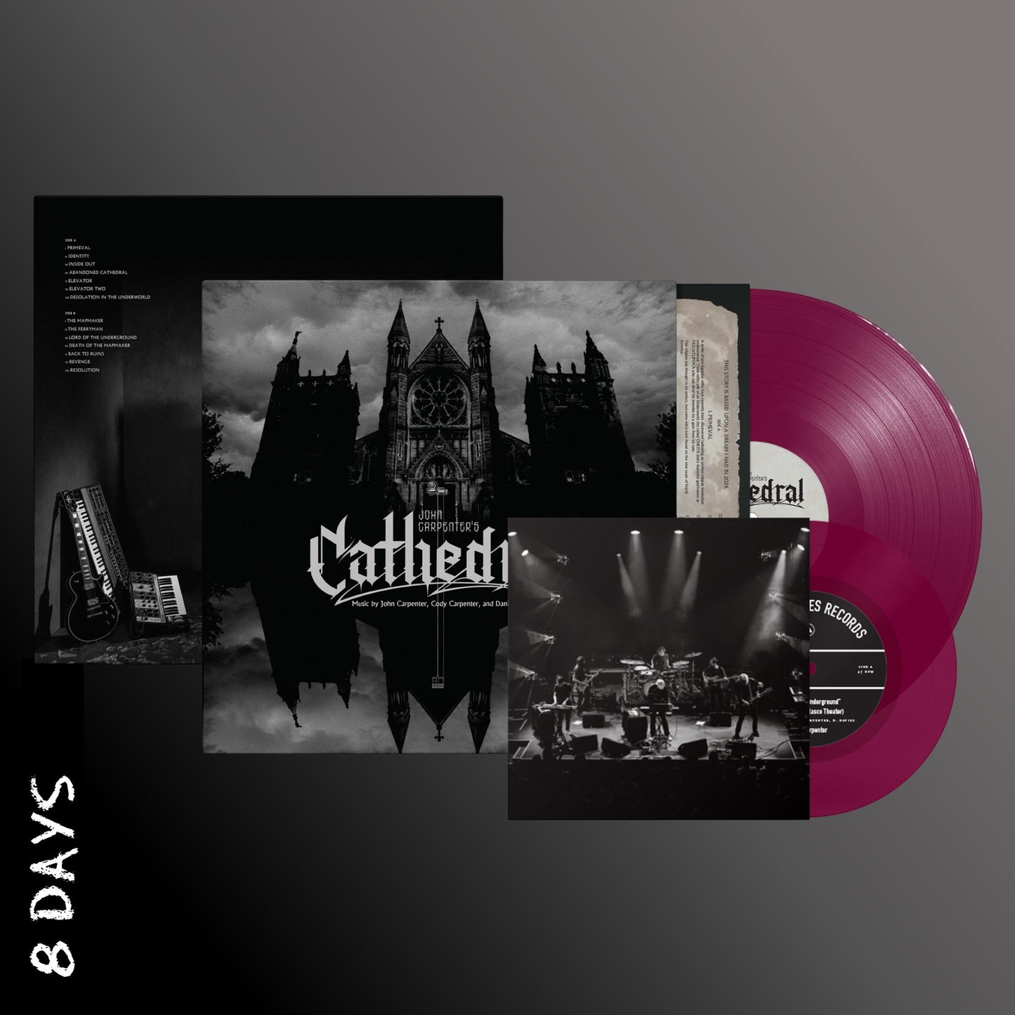 John Carpenter, Cody Carpenter, & Daniel Davies - Cathedral - Indies Amithist Vinyl + 7" - Pre Order 7/8/26
