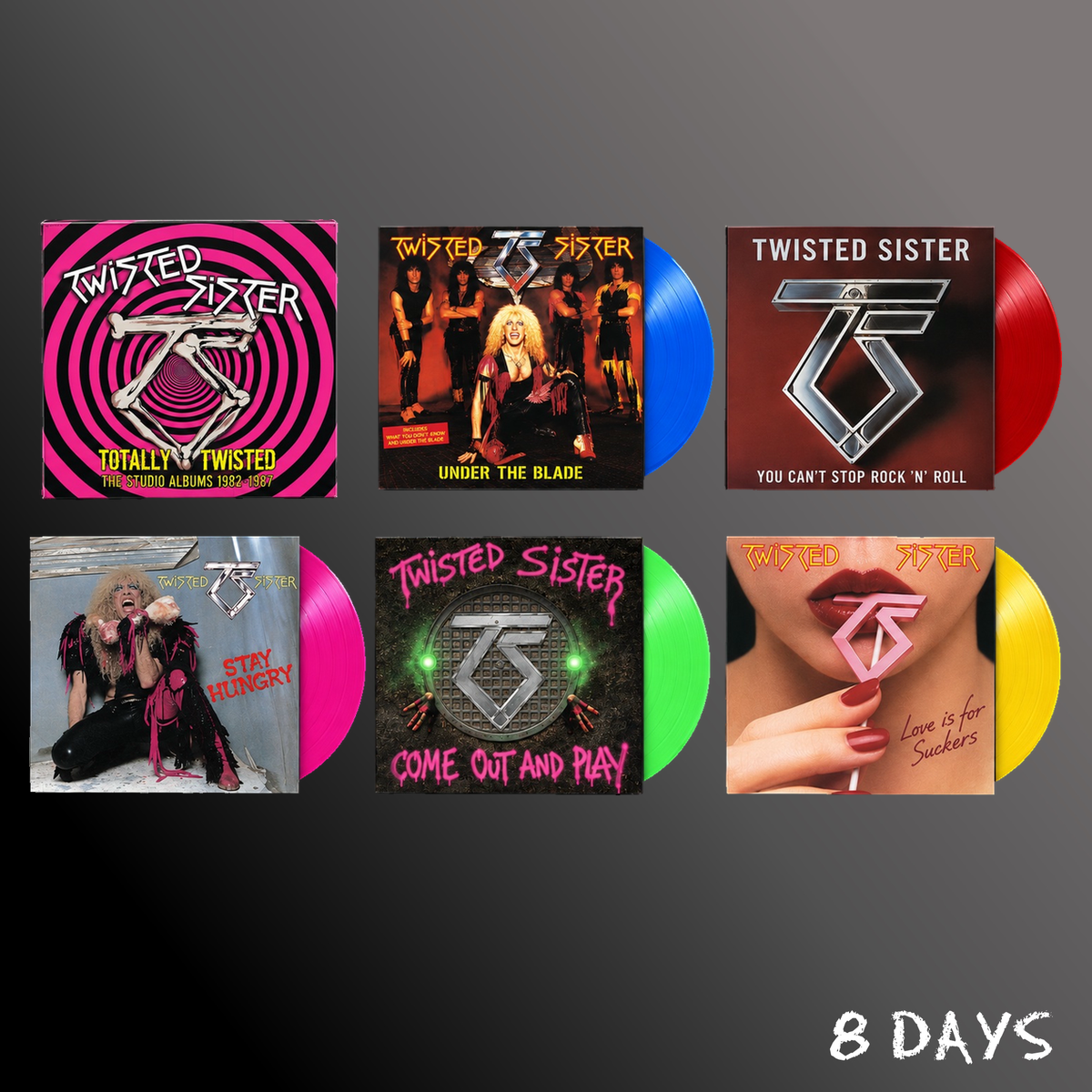 Twisted Sister - Totally Twisted - The Studio Albums - 5LP Colour Vinyl | Pre-Order 13.11.26