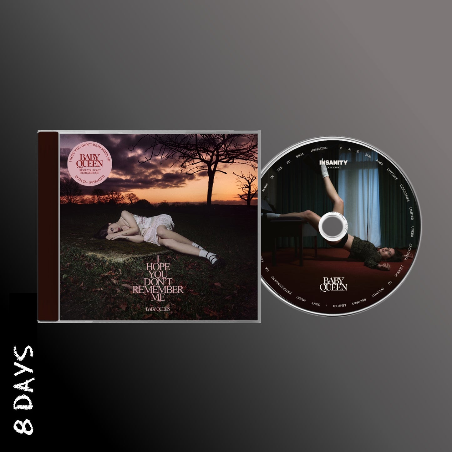 Baby Queen - I Hope You Don’t Remember Me - CD - Pre Order 24/7/26