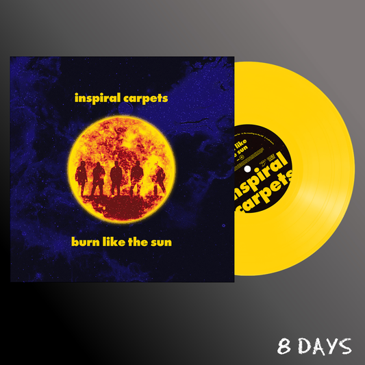 Inspiral Carpets - Burn Like The Sun - Indie Blue Galaxy Cover Yellow Vinyl LP | Pre-Order 29.1.27