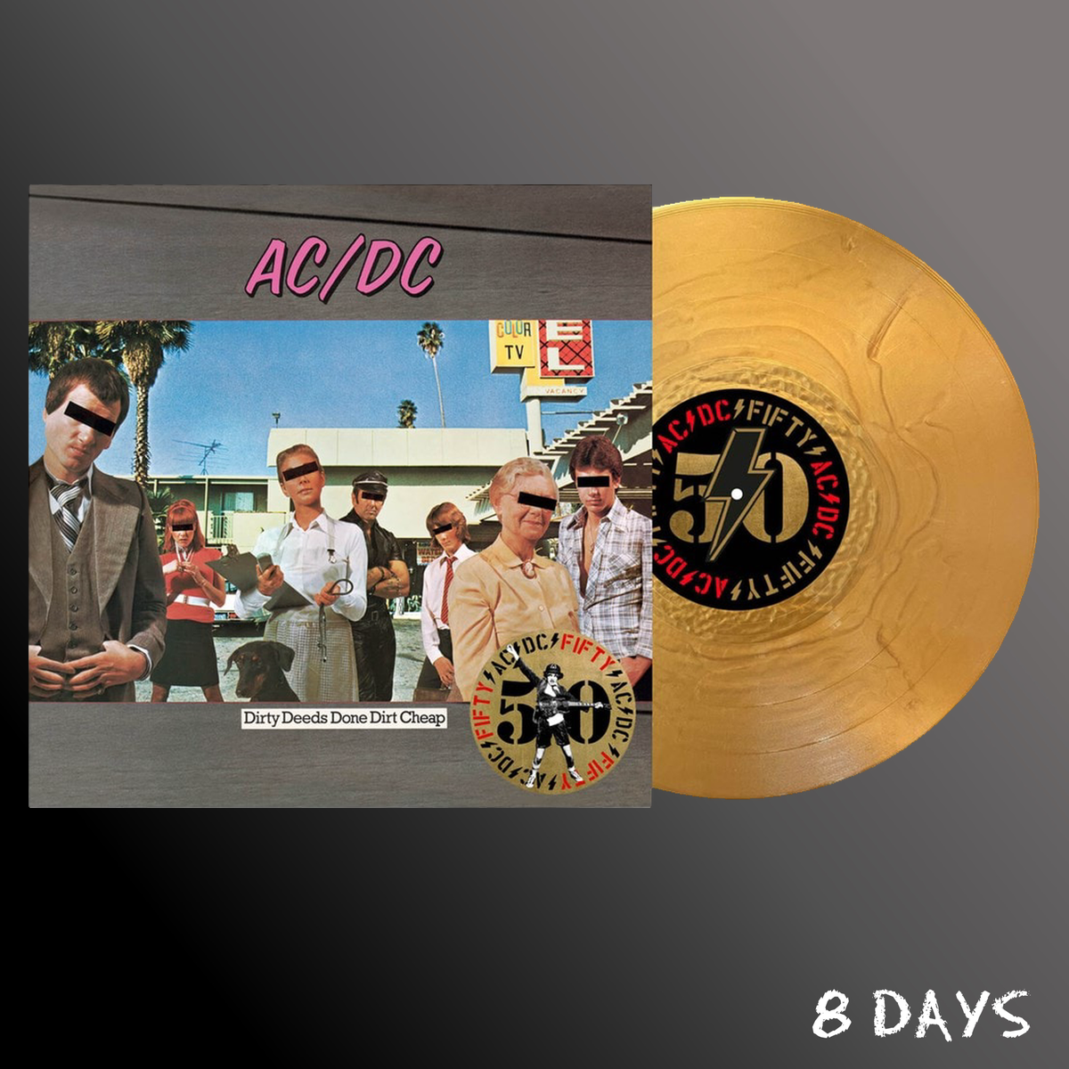 AC/DC - Dirty Deeds Done Dirt Cheap (50th Anniversary) - Gold Vinyl LP