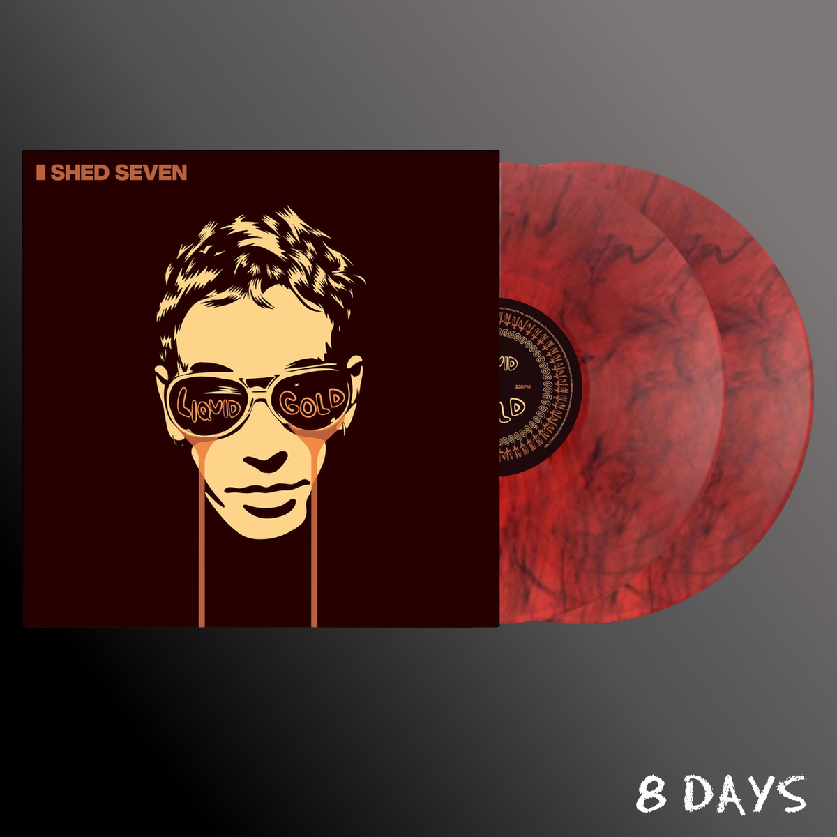 Shed Seven - Liquid Gold - Red/Black Marble Vinyl LP | Pre-Order 11.9.26