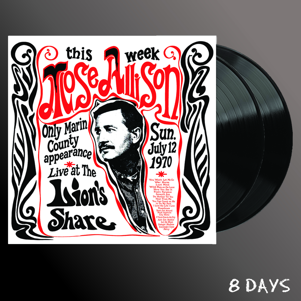 Mose Allison - Live at The Lion's Share July 12, 1970 - Black Vinyl 2LP | Pre-Order 20.11.26