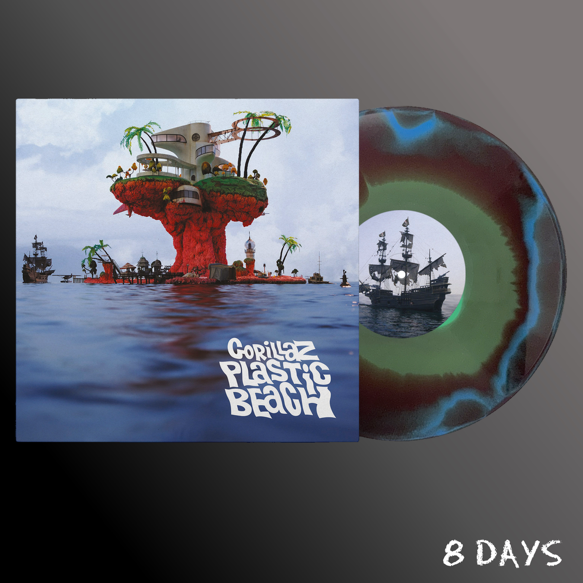 Gorillaz - Plastic Beach - LTD. Blue/Green/Orange Vinyl LP | Pre-Order 4.12.26