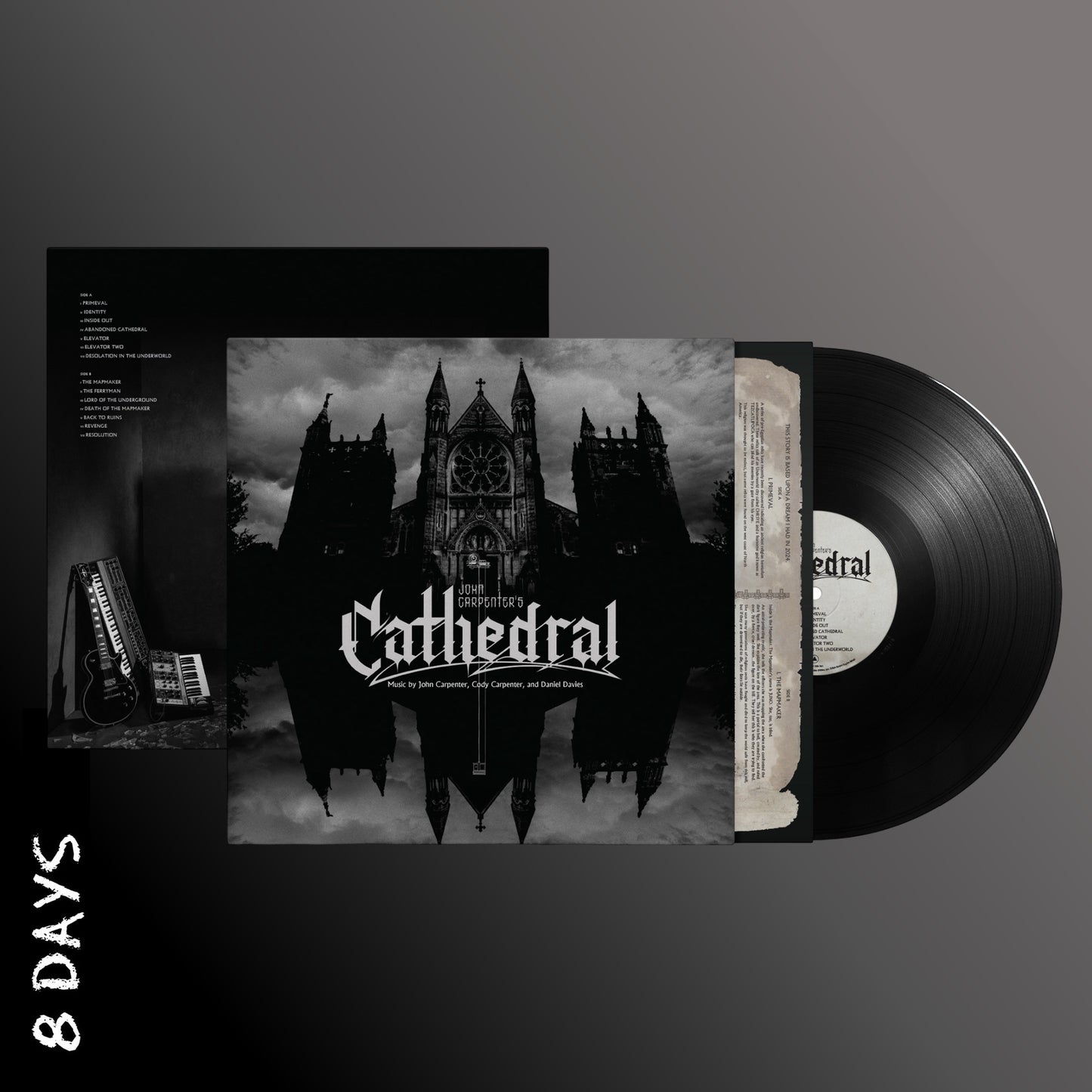 John Carpenter, Cody Carpenter, & Daniel Davies - Cathedral - Black Vinyl - Pre Order 7/8/26