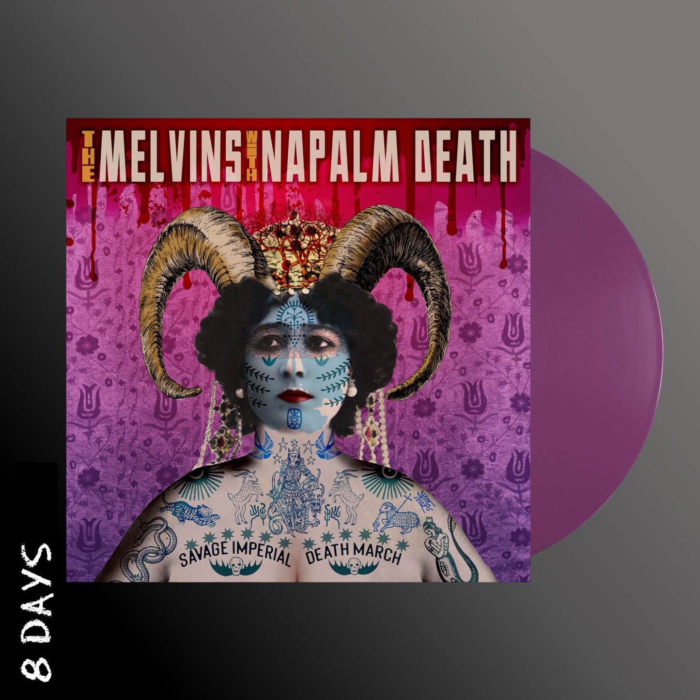 Melvins with Napalm Death - Savage Imperial Death March - Indies Orchid Vinyl - Pre Order 10/4/26