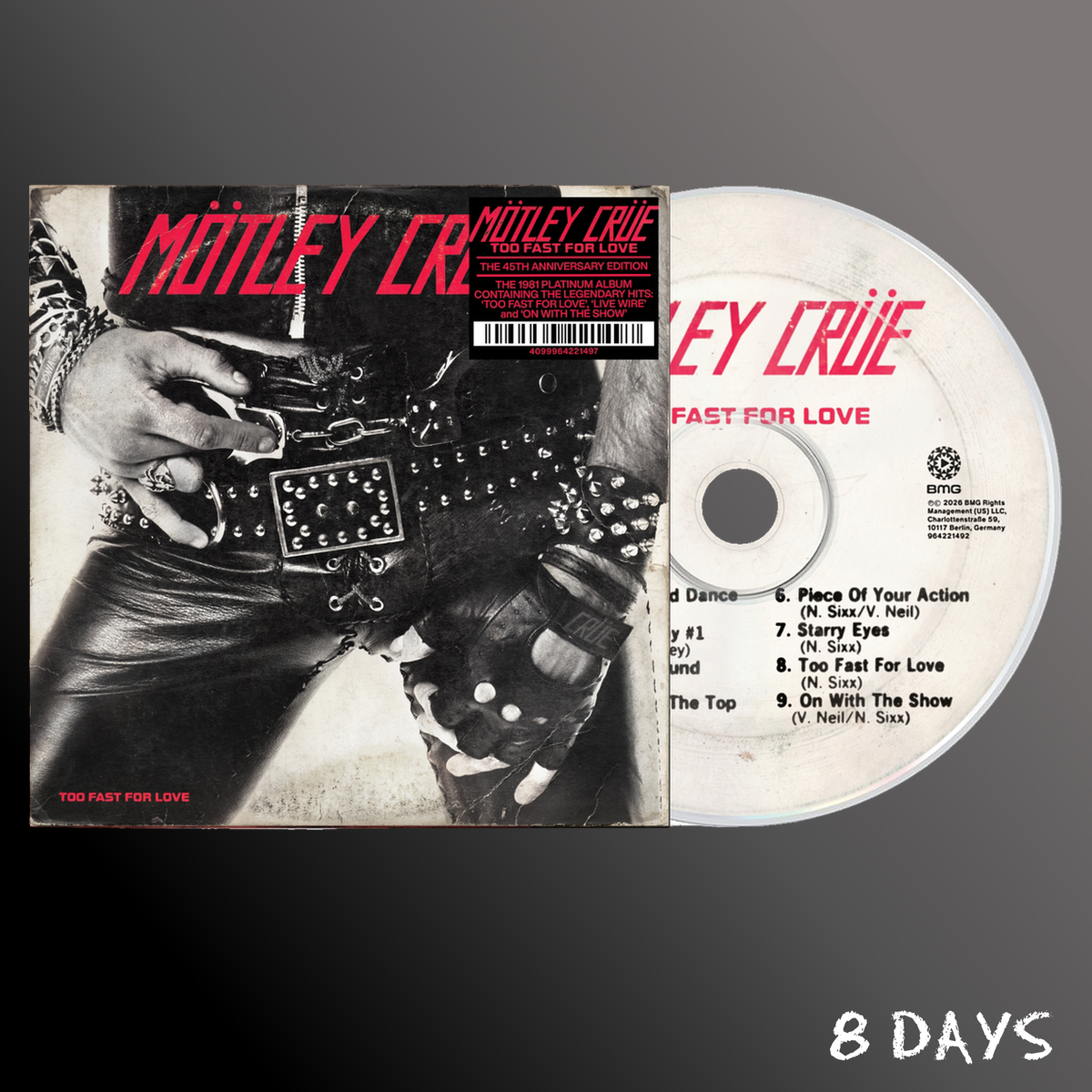 Mötley Crüe - Too Fast For Love (2026 RM) - CD | Pre-Order 30.10.26