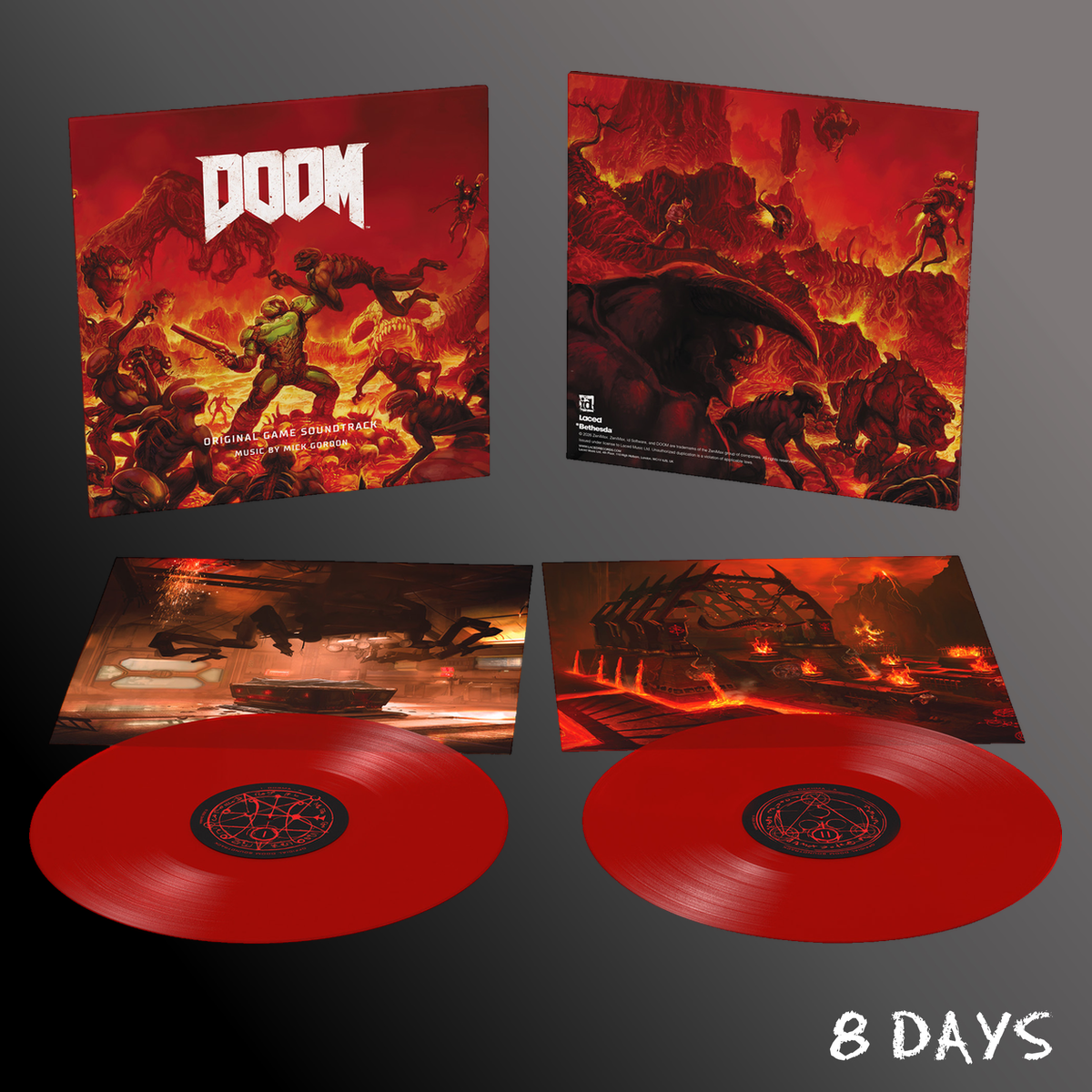 Mick Gordon - DOOM (Original Soundtrack) - Transparent Red 2LP | Pre-Order 5.3.27