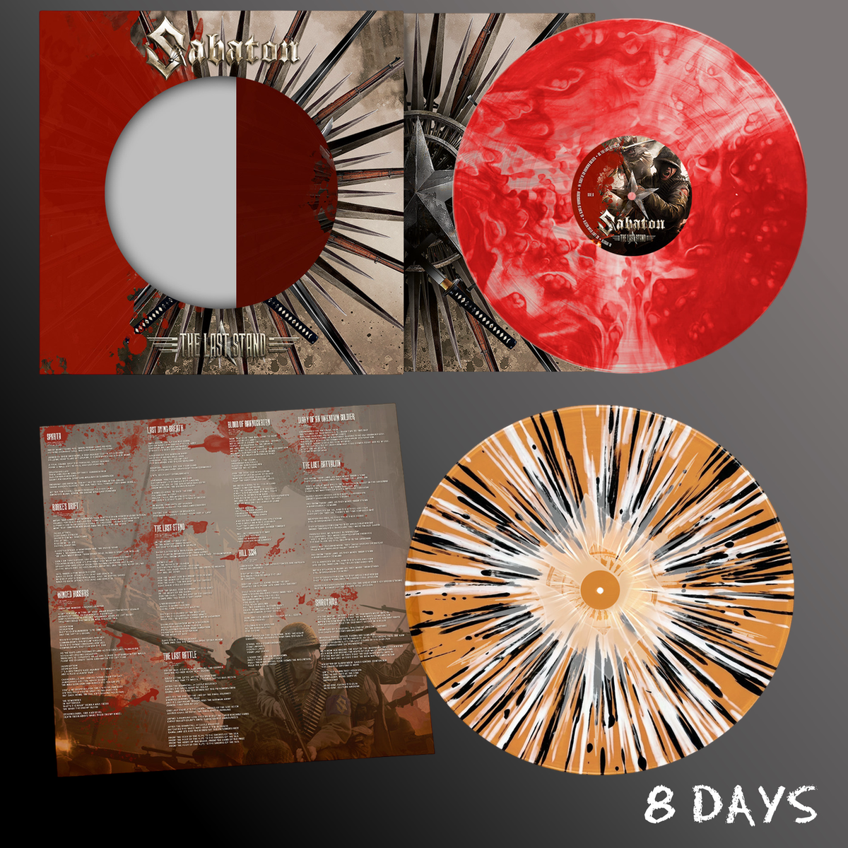 Sabaton - The Last Stand - Bloodstone Marbled + Spartan Sunset Splatter Vinyl 2LP | Pre-Order 11.9.26
