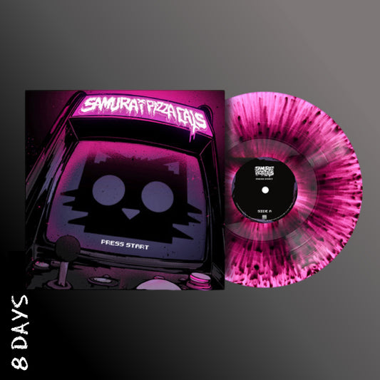 Samurai Pizza Cats - Press Start - Pink Lilac Splatter Vinyl - Pre Order 27/3/26