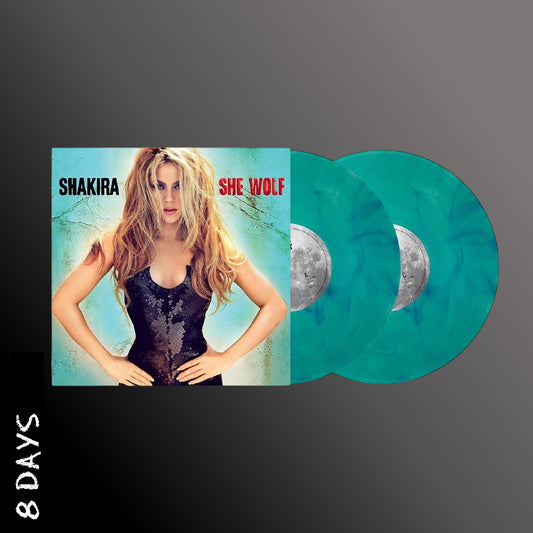 Shakira - She Wolf - Sea Glass & Turquoise Swirl Vinyl