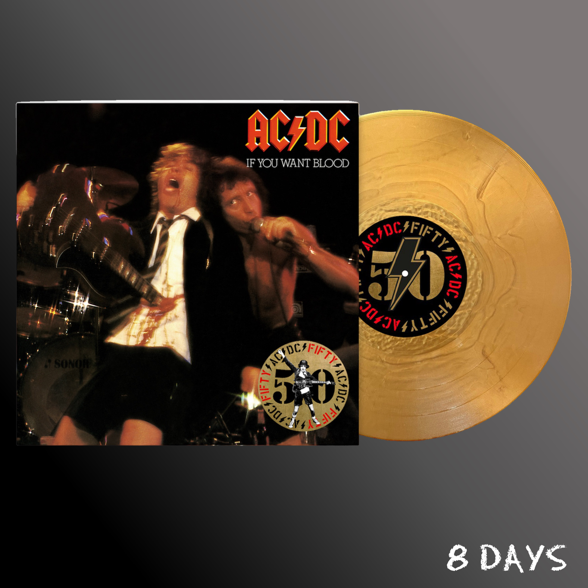AC/DC - If You Want Blood You've Got It (50th Anniversary) - Gold Vinyl LP