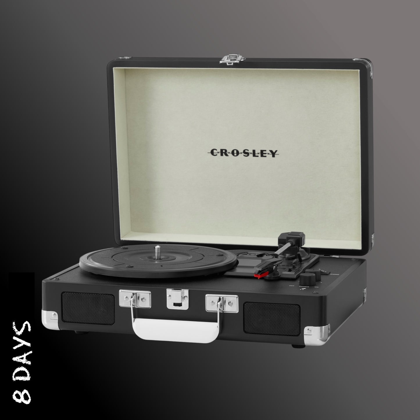 Crosley - Cruiser Plus Deluxe Portable Turntable - Chalkboard