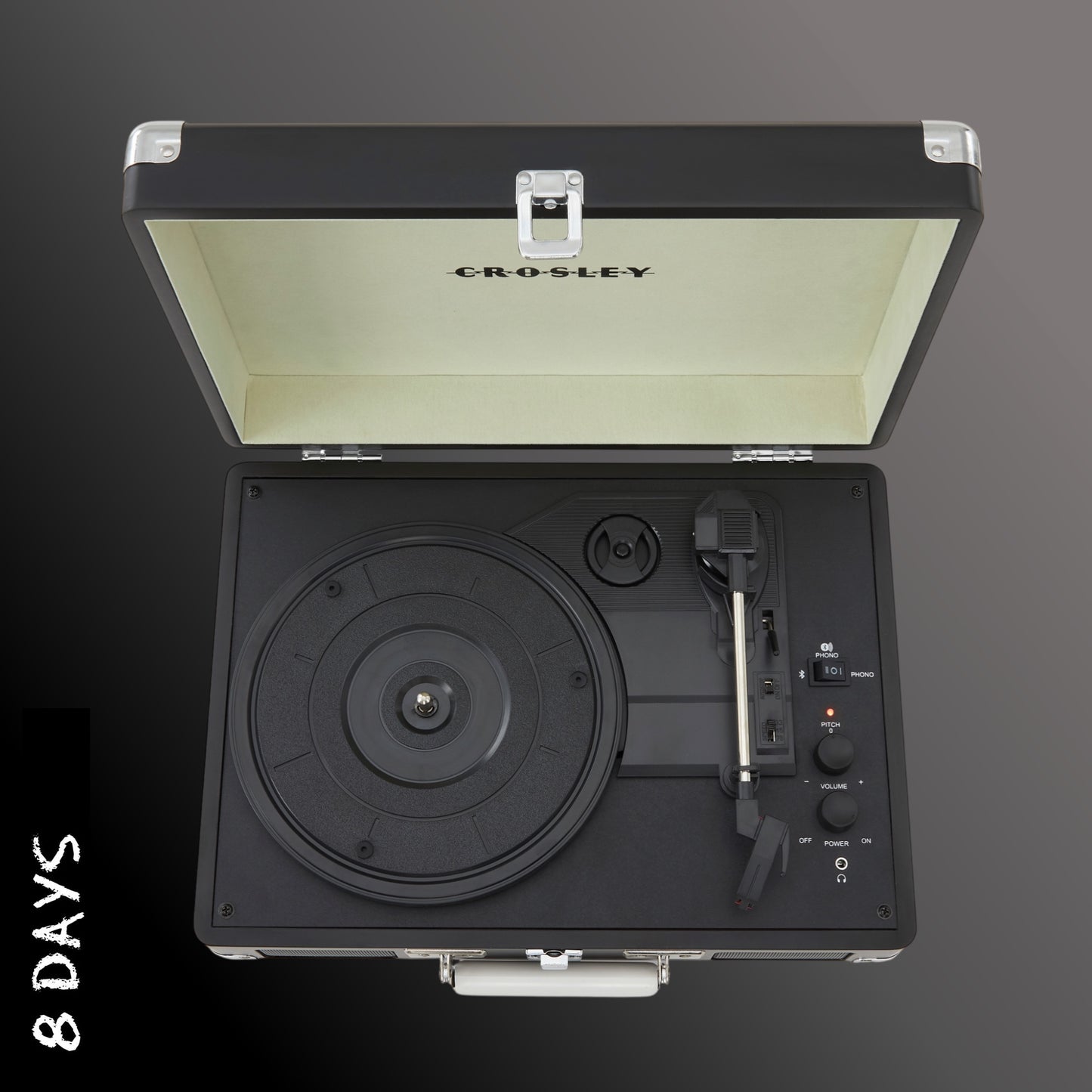 Crosley - Cruiser Plus Deluxe Portable Turntable - Chalkboard