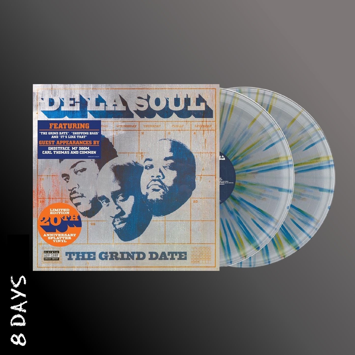 De La Soul - The Grind Date - 20th Anniversary Edition Clear & Blue Splatter Vinyl - Pre Order 21/3/25