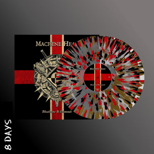 Machine Head - Bloodstone & Diamonds - 10th Anniversary Clear Black, Red, Gold Splatter Vinyl - Pre Order 29/11/24