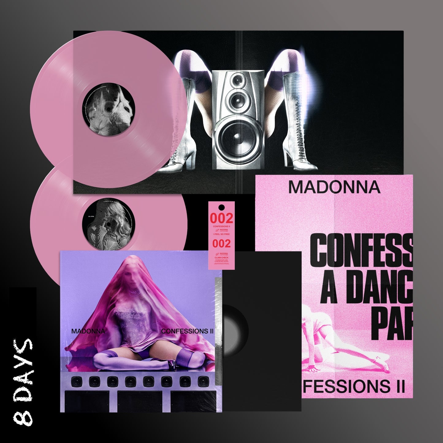 Madonna - Confessions II - 2LP 16 Track Pink Vinyl + Poster - Pre Order 3/7/26