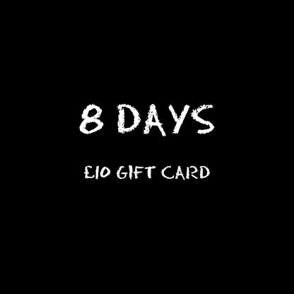 8 Days Gift Cards